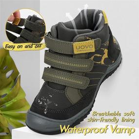 img 2 attached to High-Quality UOVO Waterproof Trekking Sneakers: Lightweight Boys' Shoes for Outdoor Adventures