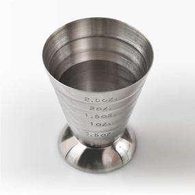 img 2 attached to 🍹 Cozihom Stainless Steel Measuring Cup Set - 2.5 oz, 75 ml, 5 Tbsp - Pack of 2, Perfect for Cocktails and More!