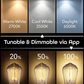 img 2 attached to Enhance Your Home Lighting with Geeni Edison ST19 Smart 2700K Bulb