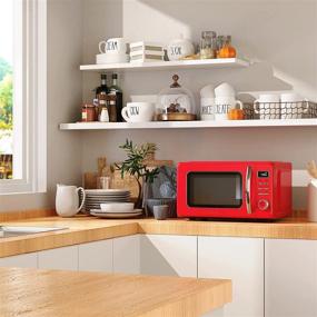 img 1 attached to Galanz GLCMKZ09RDR09 Retro Countertop Microwave Oven With Auto Cook &Amp