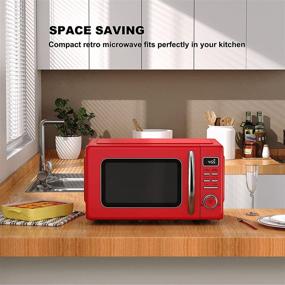 img 3 attached to Galanz GLCMKZ09RDR09 Retro Countertop Microwave Oven With Auto Cook &Amp