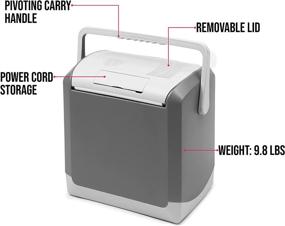 img 2 attached to ️🥶 Wagan EL6225 12V Cooler/Warmer - 24L Capacity in Gray: Energy Efficient Travel Companion for Food and Beverages