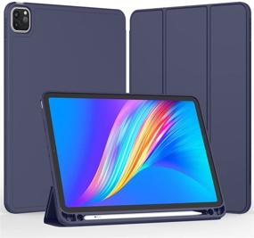 img 3 attached to IMieet New IPad Pro 11 Inch Case 2021(3Rd Gen) With Pencil Holder [Support IPad 2Nd Pencil Charging/Pair] Tablet Accessories