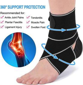 img 2 attached to 🦵 Adjustable Fasciitis Tendonitis Compression Brace