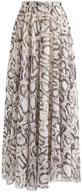 🌸 макси-юбка с цветочным принтом на шифоне чиквиш для женщин: водяные цветы с запахом и подкладкой логотип