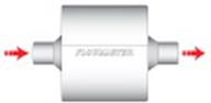 🔥 flowmaster 325108 10 series race muffler - 2.50 center in / 2.50 center out - aggressive sound, black performance for enhanced seo logo