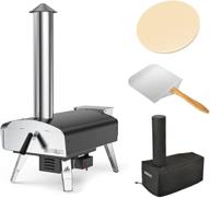 🍕 mimiuo black portable wood pellet pizza oven: wood-fired oven kit with automatic rotation system - tisserie w-oven series logo