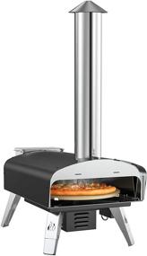 img 3 attached to 🍕 Mimiuo Black Portable Wood Pellet Pizza Oven: Wood-Fired Oven Kit with Automatic Rotation System - Tisserie W-Oven Series