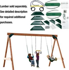 img 3 attached to 🏗️ Build Your Own Wooden Swing-N-Slide Scout Playset with Custom DIY Hardware Kit in Brown