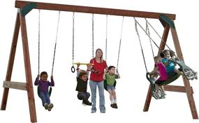 img 1 attached to 🏗️ Build Your Own Wooden Swing-N-Slide Scout Playset with Custom DIY Hardware Kit in Brown