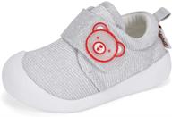 cute animal baby shoes: first walkers for boys and girls - toddler sneakers with soft rubber sole logo