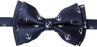 retreez microfiber pre tied boys' bow tie in classic pattern - stylish accessories logo