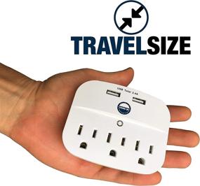 img 1 attached to Cruise Power Strip USB Outlets - Ship Approved (Non Surge Protection) | Essential Cruise Accessory