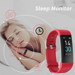 img 1 attached to 💧 Waterproof Fitness Tracker with Blood Pressure, Heart Rate, and Oxygen Monitoring, Sleep & Activity Tracker, Pedometer Watch for Men and Women