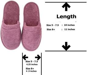 img 1 attached to 🛀 Organic Turkish Terry Cotton Classic Spa Bath Slippers for Women by Arus