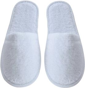 img 2 attached to 🛀 Organic Turkish Terry Cotton Classic Spa Bath Slippers for Women by Arus