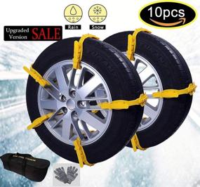 img 1 attached to Ultimate Winter-Ready Gear: BPS Car Snow Chains for All Vehicles - Anti-Slip, Anti-Skid, Universal Fit (Rim 13’’-22’’)