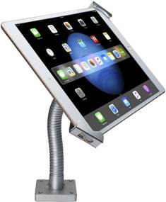 img 3 attached to 🔒 CTA Flexible Gooseneck Mount with Lock and Key Security System for iPad 7th & 8th Gen 10.2", iPad Pro, Surface Pro 4, and Most 7-13" - Tabletop & Wall Mount (PAD-SGM)