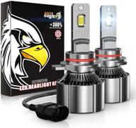 upgrade your headlights with 9012 led bulb by easy eagle - high power 120w, 20000lm, 6500k cold white, adjustable beam logo