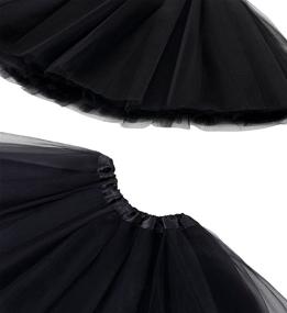 img 1 attached to 👗 Girls Tutu Princess Ballet Dress: 4 Layered Tulle Skirt with Hairbow