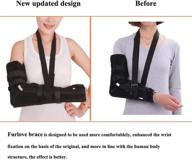 🤕 medium elbow sling immobilizer & fracture splint - adult full arm brace for post-surgery support with 7 straps logo