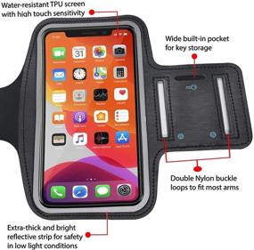img 3 attached to Amoos Resistant Armband Adjustable Reflective Cell Phones & Accessories