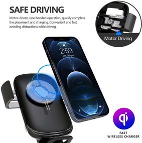 img 3 attached to 📱 ANPULES Wireless Car Charger: Fast Charging Phone Holder for iPhone & Samsung Galaxy - Auto Clamping, Air Vent Mount