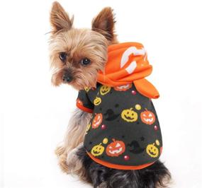 img 3 attached to 🎃 Peppot Dog Pumpkin Costume - Pet Halloween Hoodie Winter Coat Kitten Sweatshirts - Cat Clothes