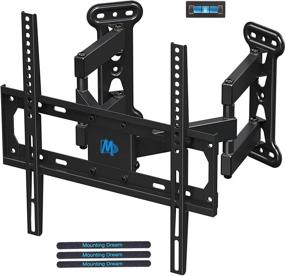 img 4 attached to 📺 Mounting Dream Full Motion Corner TV Wall Mount Bracket - Swivel Arms, VESA 400x400mm, 99 LBS Capacity - for 26-50 Inch LED, LCD, OLED Flat Panel Screen TV - Tilting MD2501