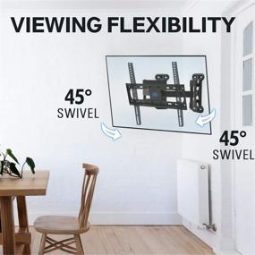 img 3 attached to 📺 Mounting Dream Full Motion Corner TV Wall Mount Bracket - Swivel Arms, VESA 400x400mm, 99 LBS Capacity - for 26-50 Inch LED, LCD, OLED Flat Panel Screen TV - Tilting MD2501