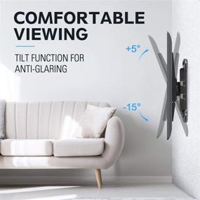 img 1 attached to 📺 Mounting Dream Full Motion Corner TV Wall Mount Bracket - Swivel Arms, VESA 400x400mm, 99 LBS Capacity - for 26-50 Inch LED, LCD, OLED Flat Panel Screen TV - Tilting MD2501