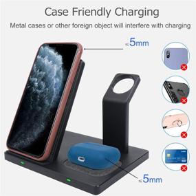 img 1 attached to 🔌 COSOOS 3-in-1 Wireless Charger Station for iPhone, AirPods Pro, and iWatch - Fast Wall Charger Included
