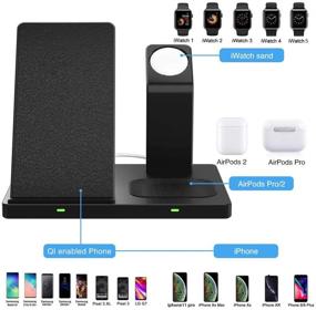 img 3 attached to 🔌 COSOOS 3-in-1 Wireless Charger Station for iPhone, AirPods Pro, and iWatch - Fast Wall Charger Included