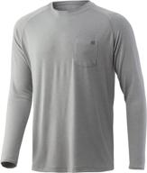 👕 huk men's waypoint long sleeve performance t-shirt +50 upf: ultimate sun protection for active men logo