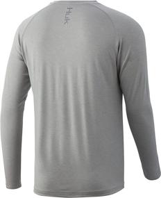 img 1 attached to 👕 HUK Men's Waypoint Long Sleeve Performance T-Shirt +50 UPF: Ultimate Sun Protection for Active Men