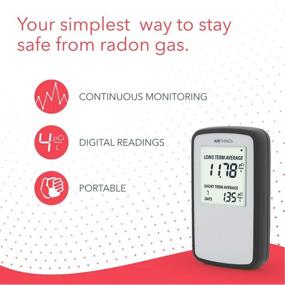 img 1 attached to Portable Airthings Corentium Home Radon Detector 223: Lightweight, Easy-to-Use, USA Version, pCi/L