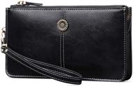 👜 goiacii women's leather wristlet blocking handbags: stylish handbags & wallets for enhanced security logo