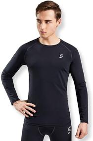 img 4 attached to 🏋️ Ultimate Performance: Men Compression Shirts - Sports Running, Workout, Gym Baselayer Tops & Athletic T-Shirts