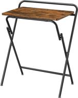 📺 vasagle folding tv tray table: stylish, space-saving tray for bed, sofa & small spaces - rustic brown and black ulet370b01 logo