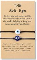 🧿 yeluwa evil eye charm bracelets - good luck jewelry for women men teen girls with lucky strings, evil eye protection. perfect gifts for lover, friends, and family in red/black. logo