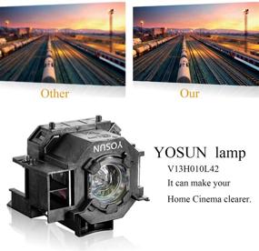 img 2 attached to 📽️ YOSUN V13H010L42 Projector Bulb for Epson ELPLP42 PowerLite Home Cinema 83+ 83C 83V 410W EX90 EMP-83H H330A - Replacement Projector Lamp