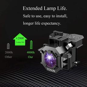 img 3 attached to 📽️ YOSUN V13H010L42 Projector Bulb for Epson ELPLP42 PowerLite Home Cinema 83+ 83C 83V 410W EX90 EMP-83H H330A - Replacement Projector Lamp