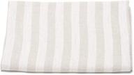 🛀 linenme lucas bath towel - 39&#34; x 59&#34; natural striped luxury towel logo
