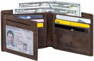 👨 bifold wallet for men - vintage brown design with effective rfid blocking logo