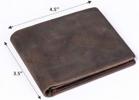 img 1 attached to 👨 Bifold Wallet for Men - Vintage Brown Design with Effective RFID Blocking