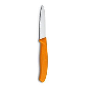 img 2 attached to 🔪 Culinary Depot Victorinox Swiss Stainless Steel Paring Knife Set - 3.25 Inch Serrated Blades, Spear Pointy - (Pack of 4) Green, Orange, Pink, and Yellow Utility Knives