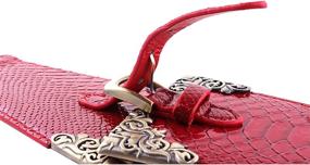 img 1 attached to Womens Fashion Elastic Crocodile Leather Women's Accessories