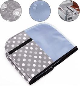 img 2 attached to 🔌 Luxja Dust Cover for Ninja Foodi Smart XL Grill (FG551) with Convenient Accessories Storage Pockets and Stylish Polka Dot Design