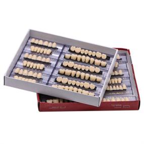 img 2 attached to 🎃 Halloween Horror Denture Teeth Sets - Angzhili Dental Synthetic Acrylic Resin False Teeth, Shade A3, Upper & Lower Acrylic Teeth Sets (168pcs)