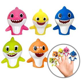 img 4 attached to 🦈 Captivating Ginsey Baby Shark Finger Puppets for Fun-filled Playtime